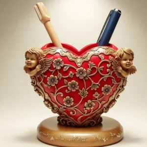 "Love Blooms" - Romantic Pen Holder Univez